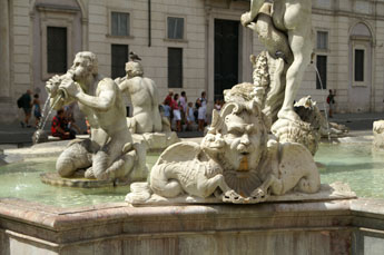 Rome: fontein op het Piazza Navona